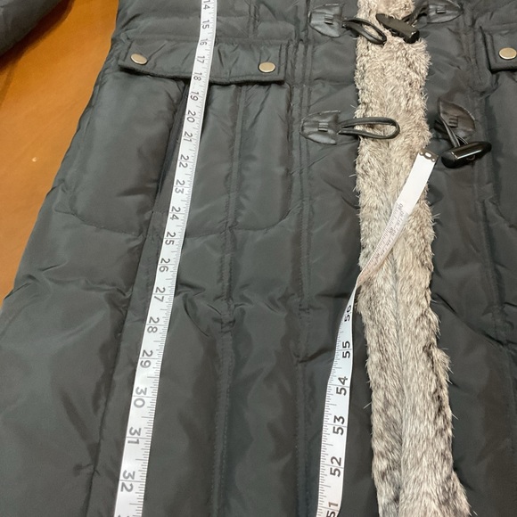 Larry Levine Down Womens Black Long Sleeve Winter Coat Size Large - Picture 15 of 16